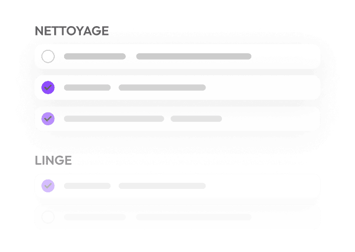 Propreté et linge de maison